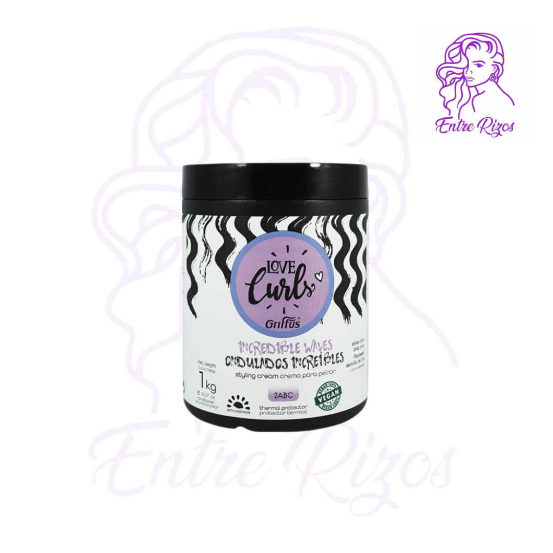 Griffus Crema de Peinar Ondas Increíbles Amo Cachos 1kg