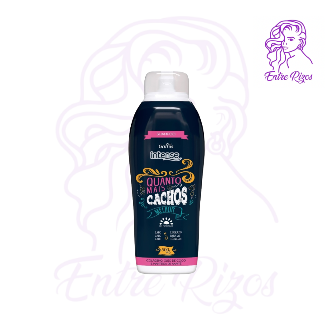 Griffus Shampoo Vegano Quanto Mais Cachos Melhor Intense 500ml