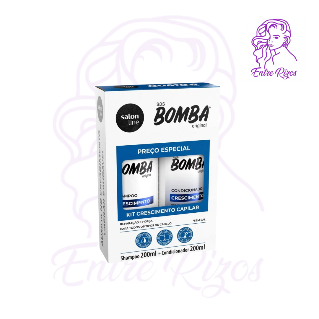 Kit Shampoo y Acondicionador SOS Bomba de Crecimiento 200ml c/u