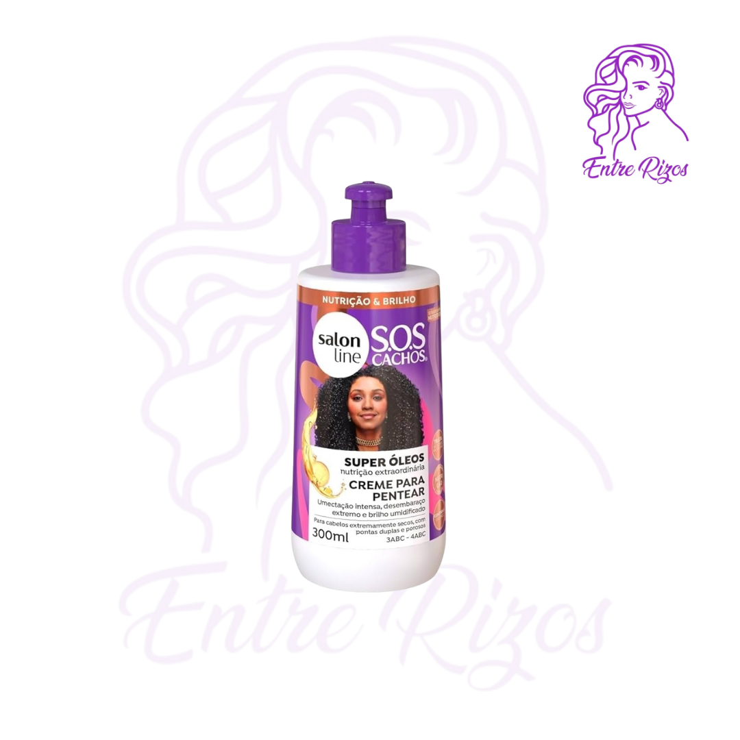 Crema para Peinar S.O.S Cachos Súper Óleos Nutritivos Salon Line 300ml