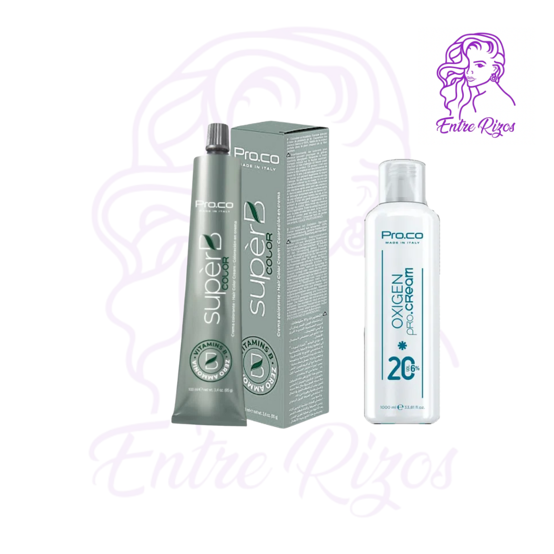 Tintura SuperB Color /Sin Amoníaco + Oxidante 100ml