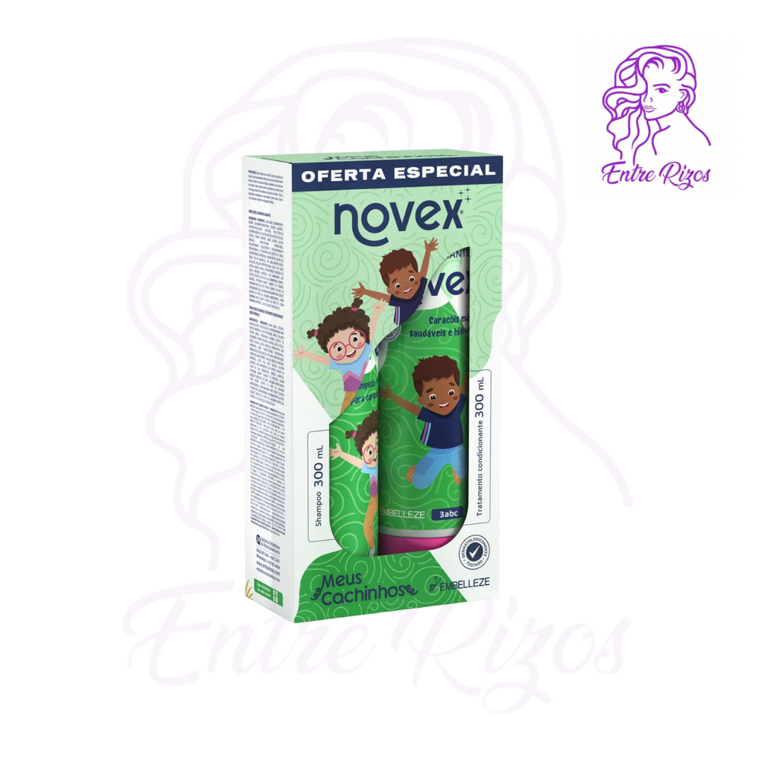 Kit Shampoo Y Acondicionador Novex Meus Cachinhos Kids 300ml c/u