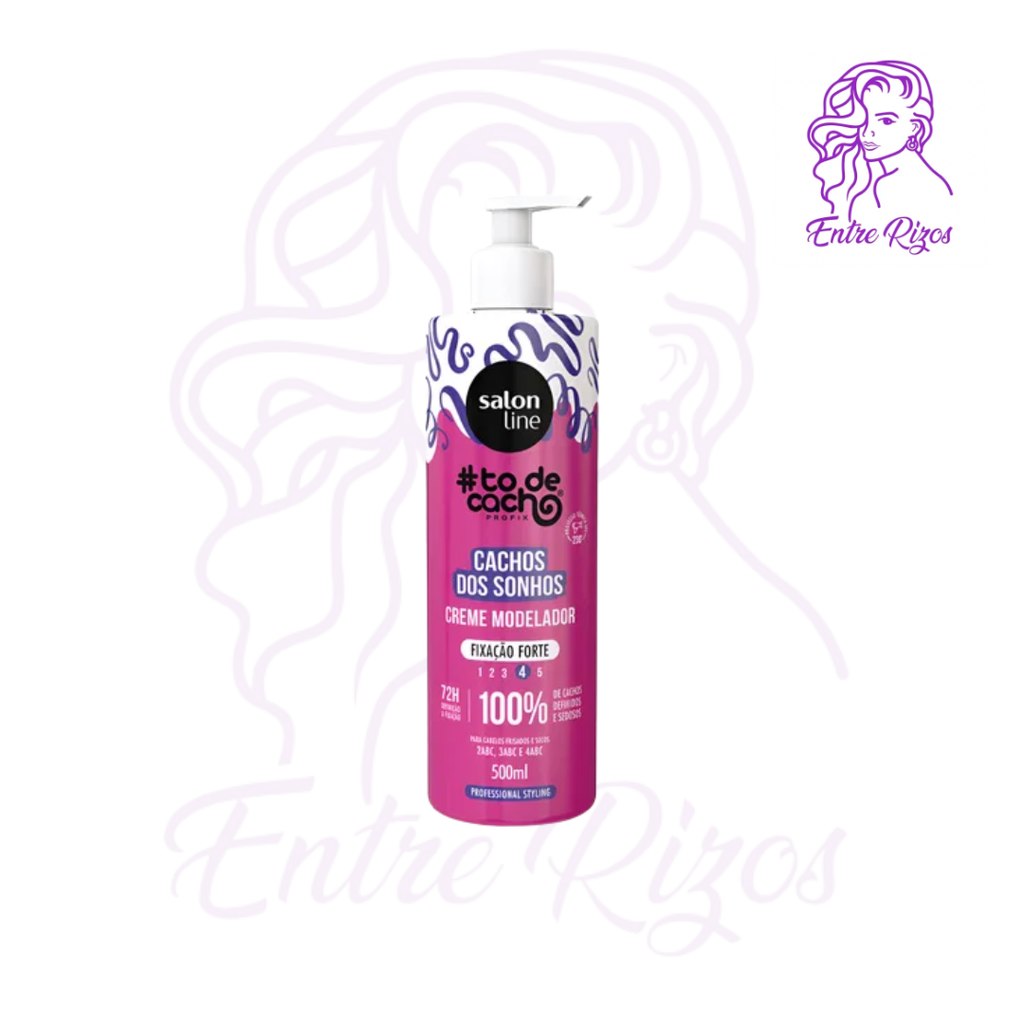 Salon Line Crema Modeladora Cachos Dos Sonhos Fix Forte 500 ml