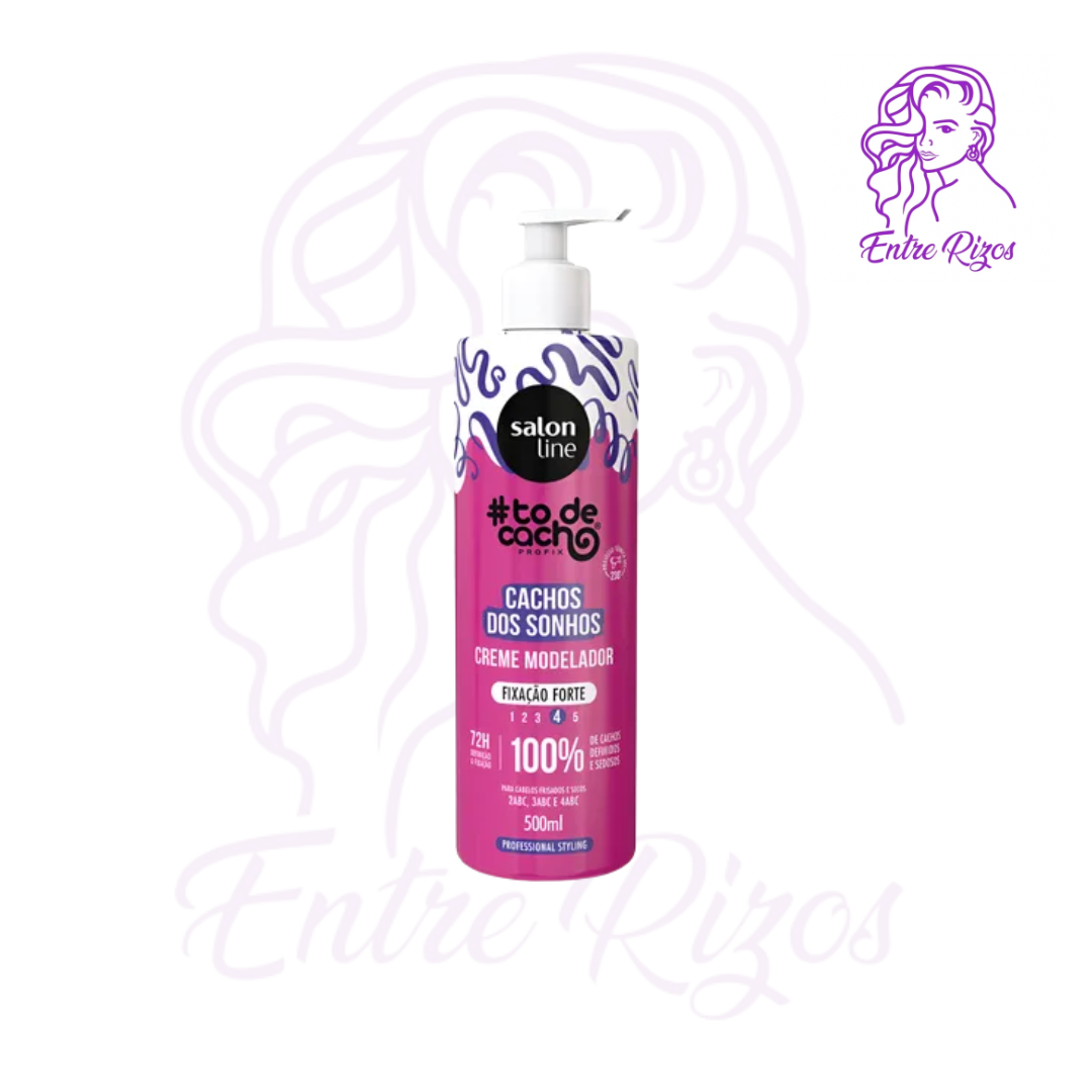 Salon Line Crema Modeladora Cachos Dos Sonhos Fix Forte 500 ml