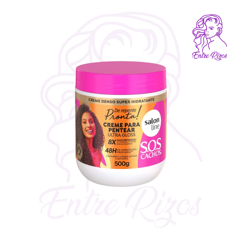 Crema Para Peinar SOS Cachos De Repente Pronta 500g – Salon Line