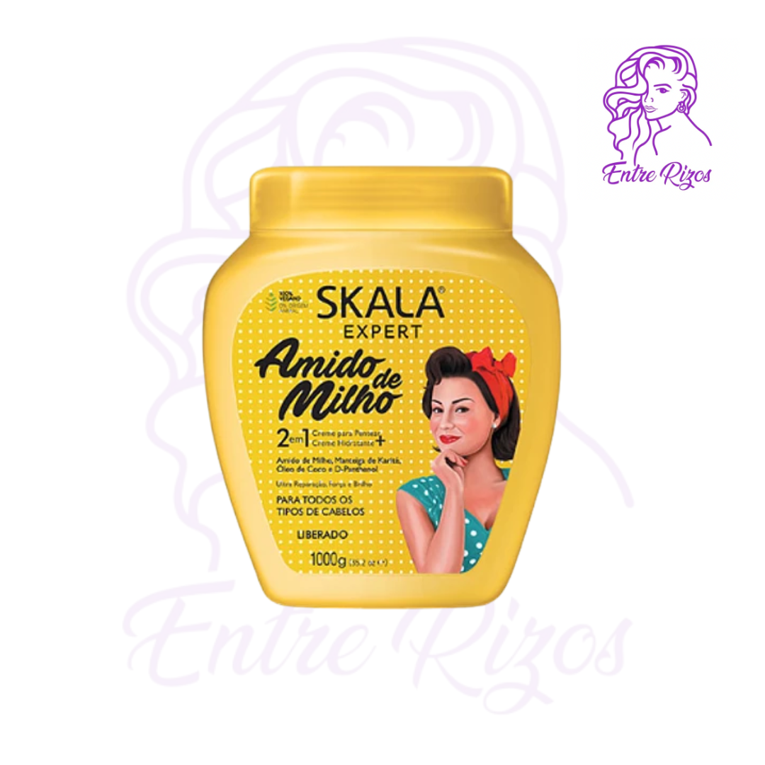 Máscara de Tratamiento y Crema de Peinar 2 en 1 Amido de Milho 1kg