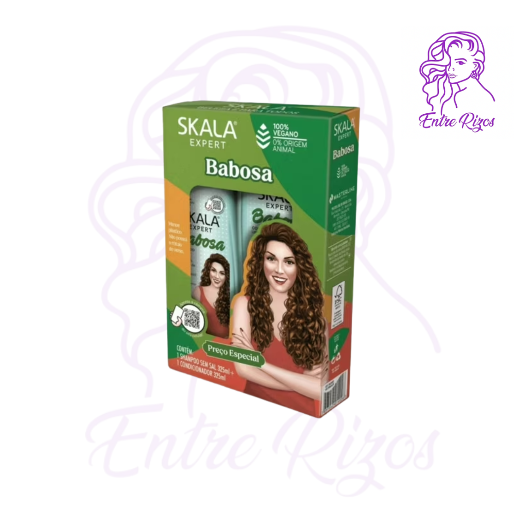 Kit Shampoo Acondicionador Babosa Aloe Vera Skala 325ml c/u