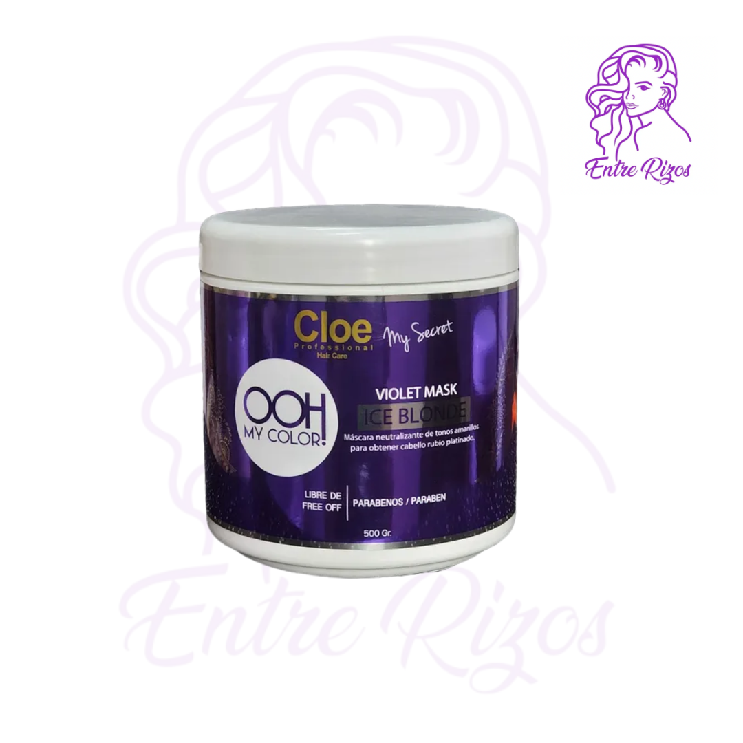 Mascara Capilar Violet Ice Blonde Cloe 500gr